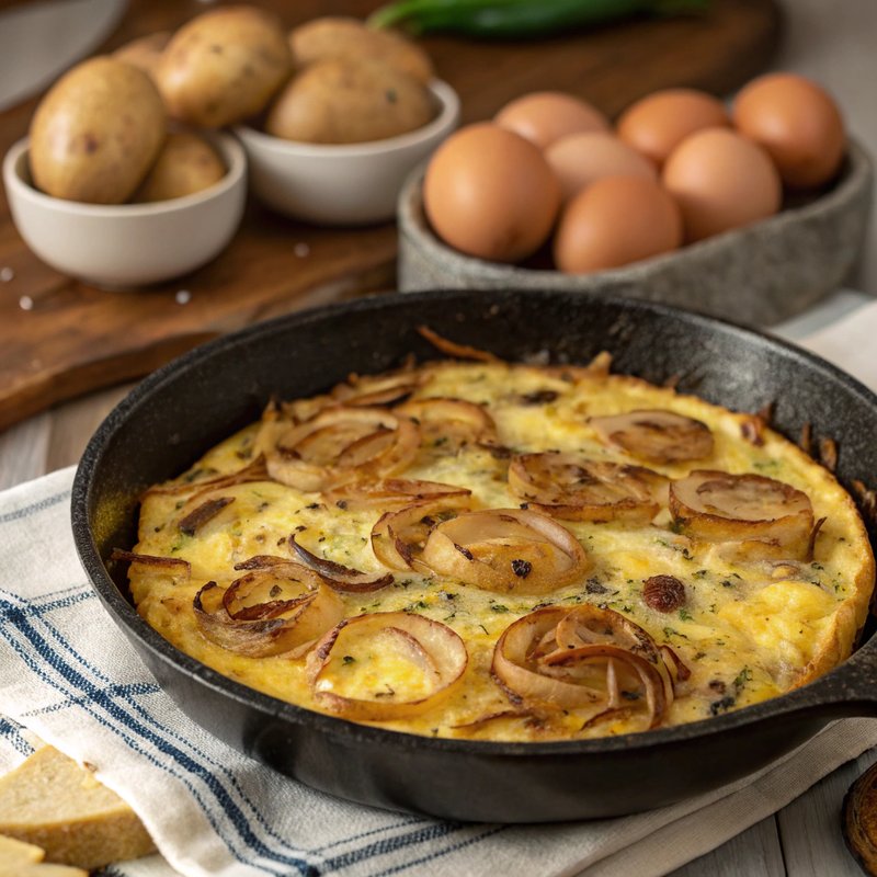 Rustic Potato and Onion Frittata