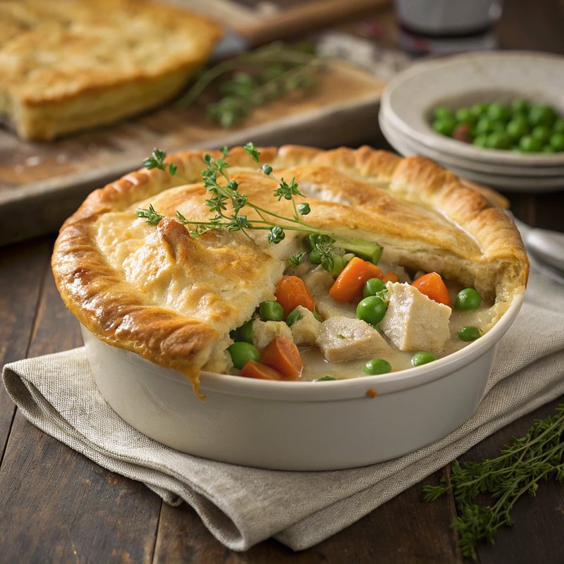 Pea and Chicken Pot Pie