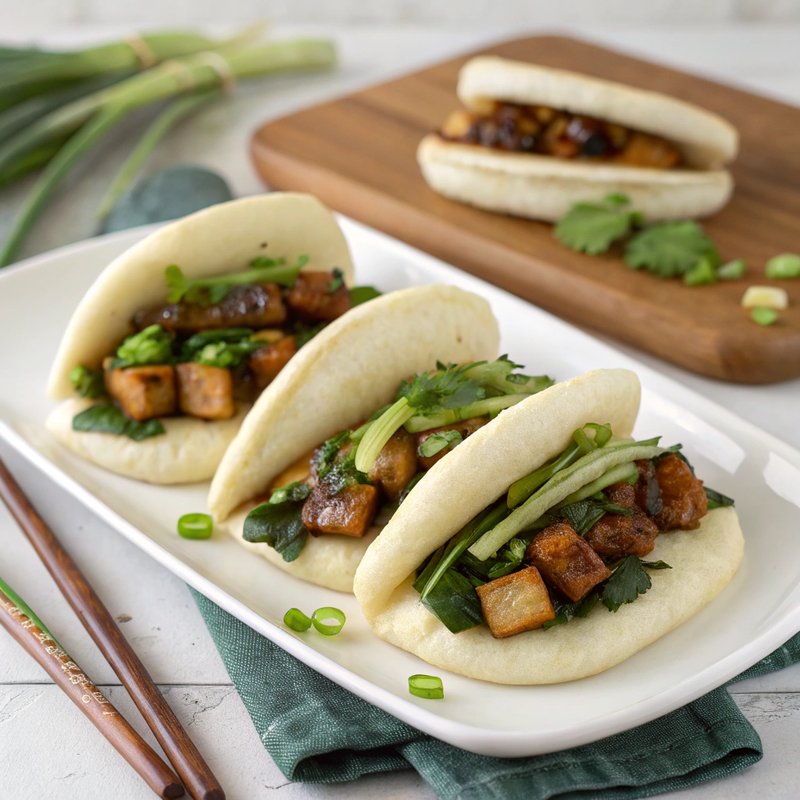 Bok Choy and Tofu Bao Buns
