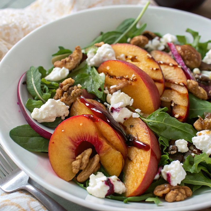 Vibrant Nectarine Salad with Honey Balsamic Vinaigrette