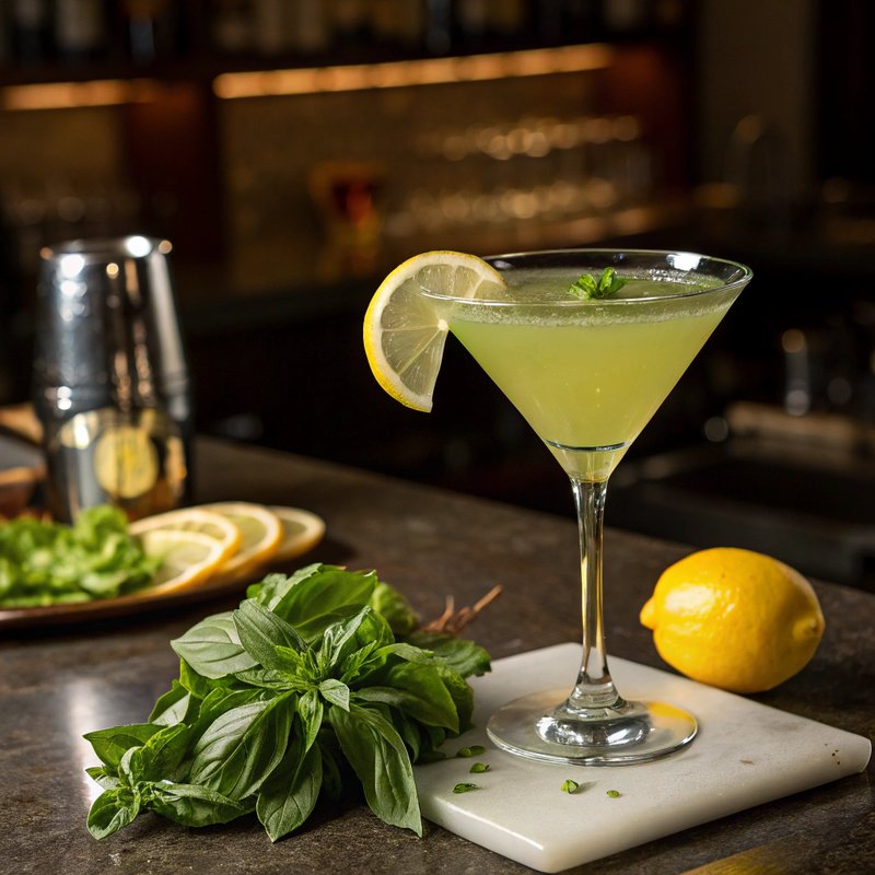 Lemon Basil Martini