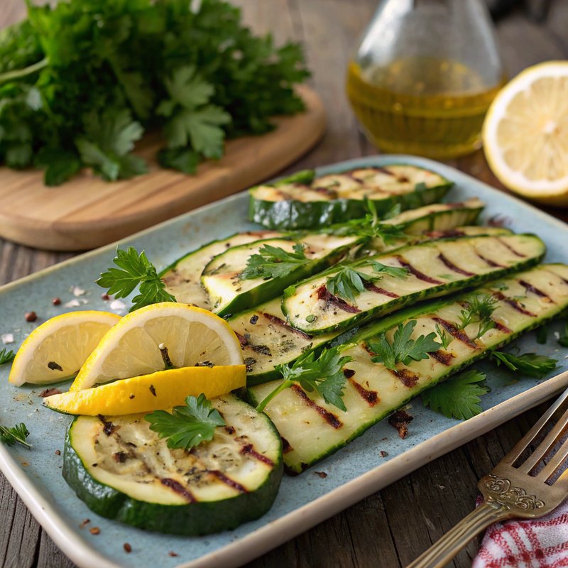 Grilled Zucchini with Lemon and Parsley