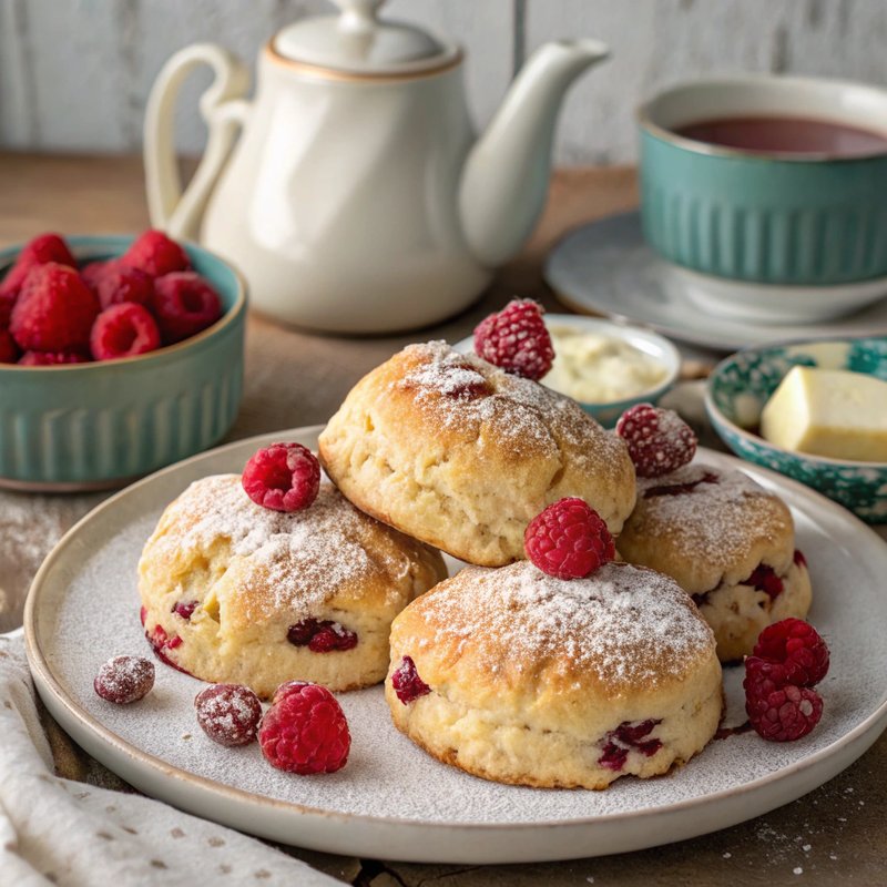 Buttery Raspberry Scones