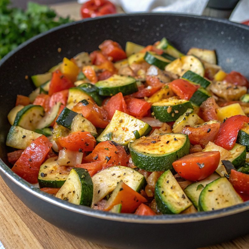 Zucchini and Tomato Stir Fry