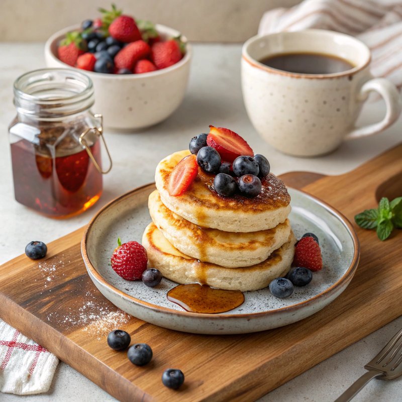 Fluffy Cottage Cheese Pancakes