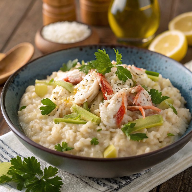 Crab and Leek Risotto