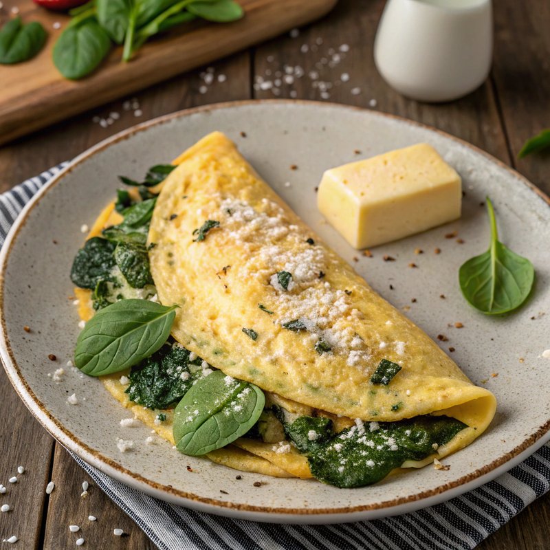 Omelette aux Épinards