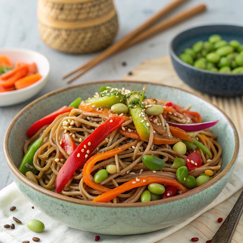 Soba Noodle Salad with Edamame and Sesame Dressing