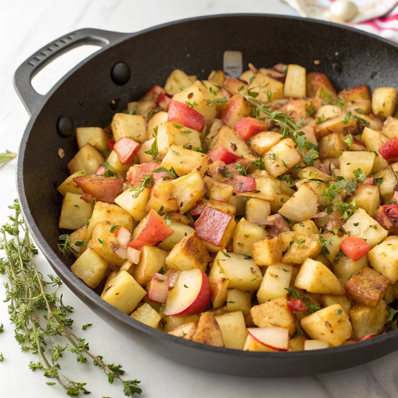 Savory Parsnip and Apple Hash