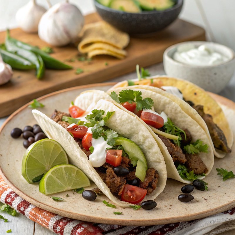 Savory Pork and Black Bean Tacos