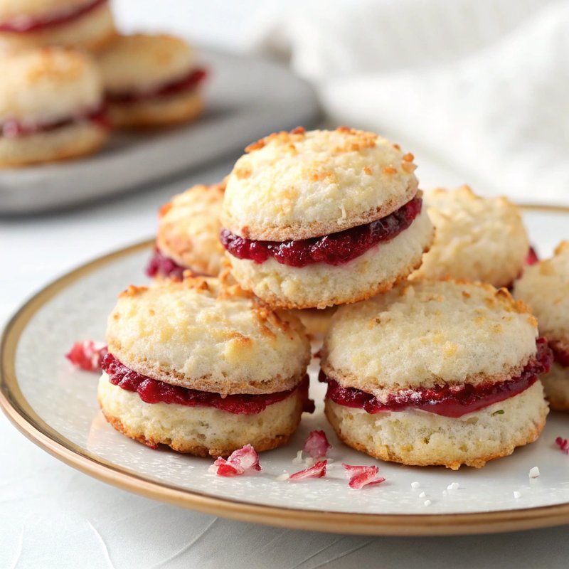 Raspberry Coconut Macaroons