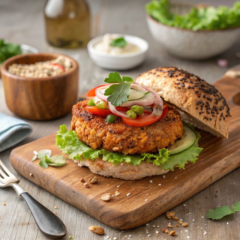 Flavorful Pinto Bean and Veggie Burger