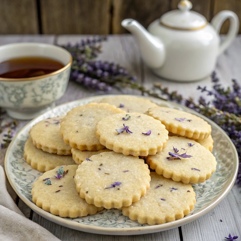 Lavender Shortbread Cookies