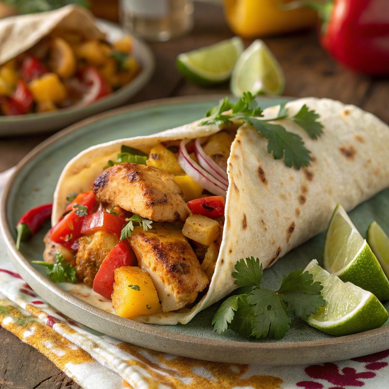 Sweet and Spicy Pineapple Burrito