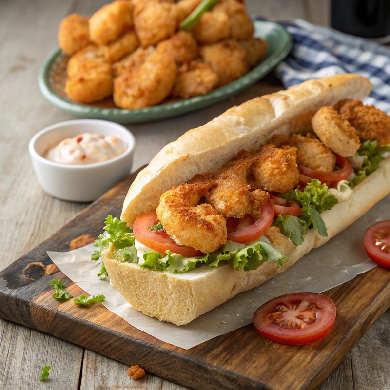 Crispy Shrimp Po' Boy Sandwich