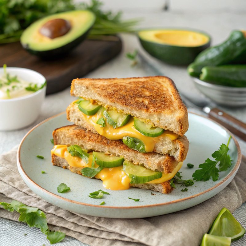 Spicy Avocado Grilled Cheese Sandwich