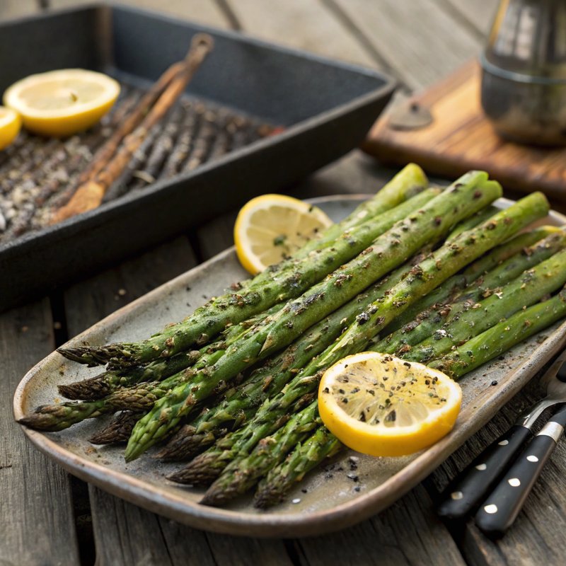 Smokey Charred Grilled Asparagus