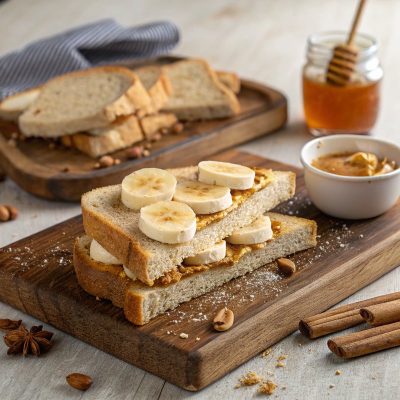 Delicious Peanut Butter and Banana Sandwich