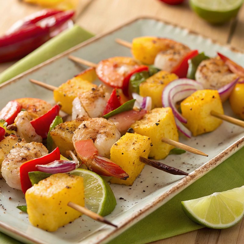 Grilled Prawn and Mango Skewers