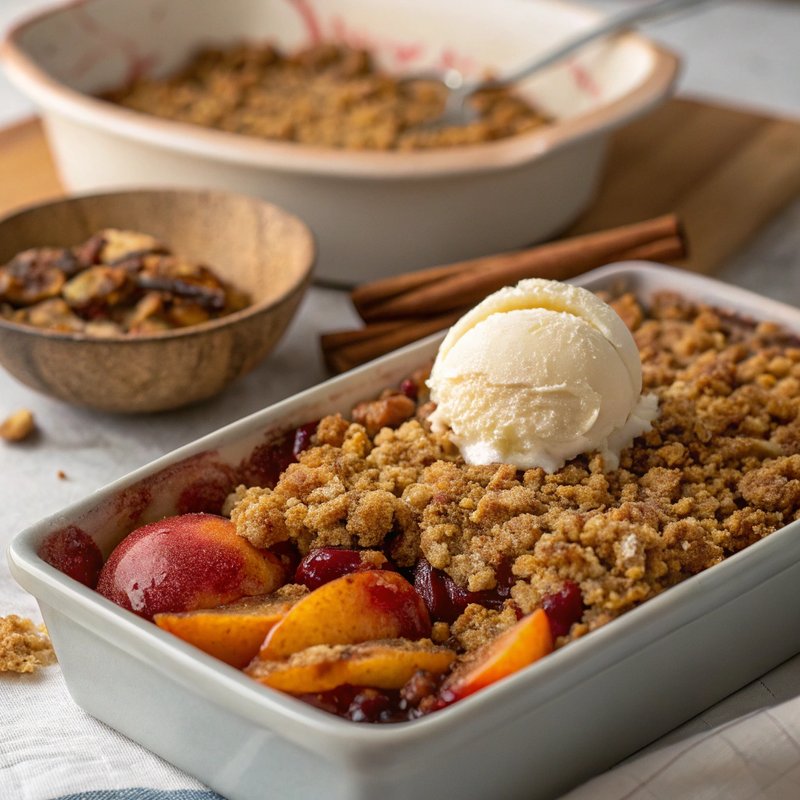 Nectarine and Plum Crisp