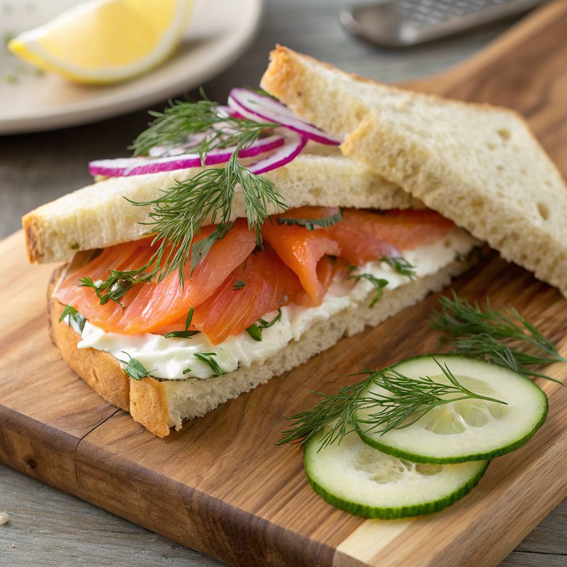 Gourmet Smoked Salmon Sandwich