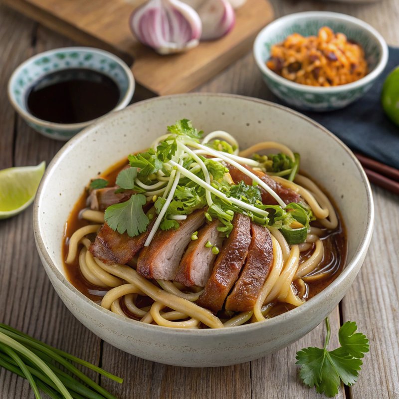 Udon Noodles with Duck Sauce