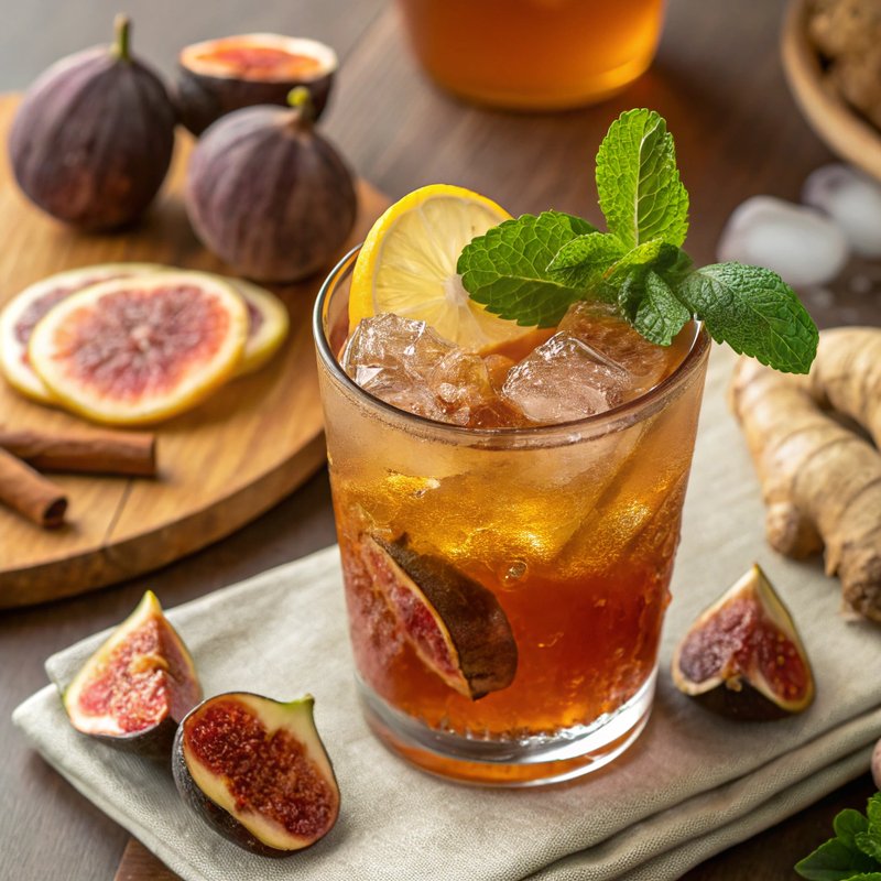 Whiskey Fig and Ginger Cocktail