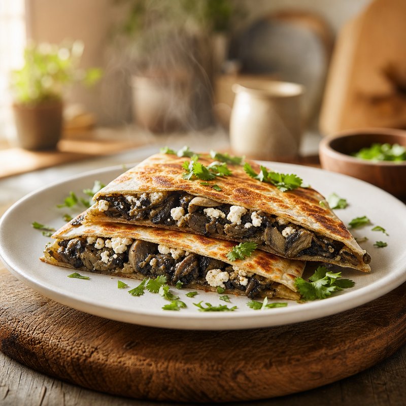 Cuitlacoche Quesadilla - Dive into the rich flavors of Mexico with Cuitlacoche Quesadilla, a delightful dish that blends earthy corn smut with creamy cheese and crispy tortill