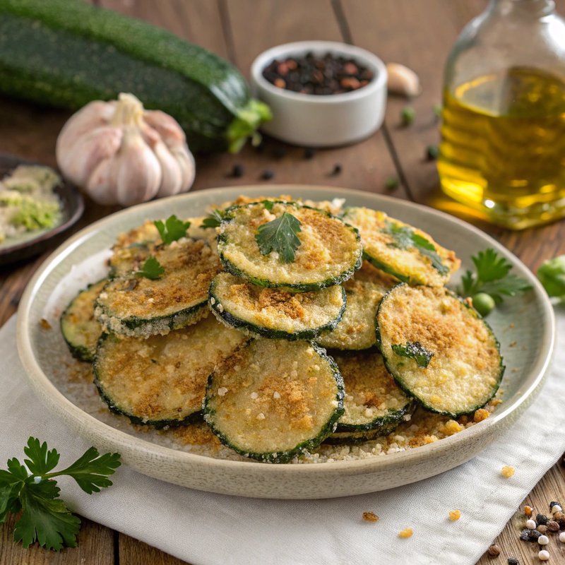 Garlic Parmesan Zucchini Chips