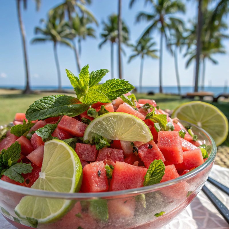 Costa Rican Watermelon Mojito Salad