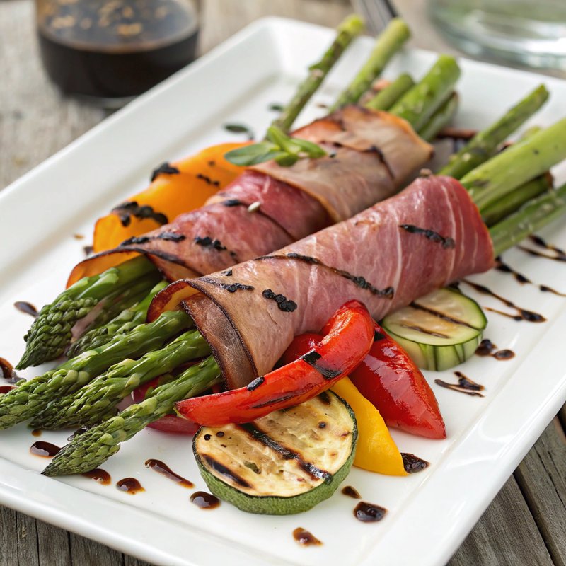 Prosciutto Wrapped Grilled Vegetables