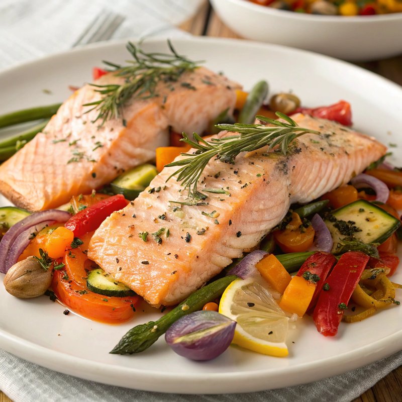 Steelhead Trout with Roasted Vegetables