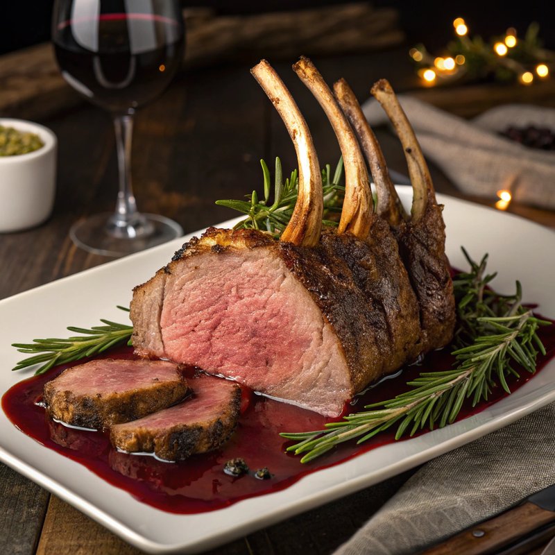 Elegant Rack of Elk with Red Wine Reduction