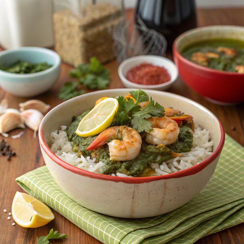 Molokhia with Shrimp