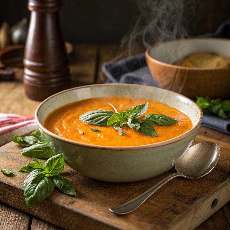 Creamy Carrot and Basil Soup