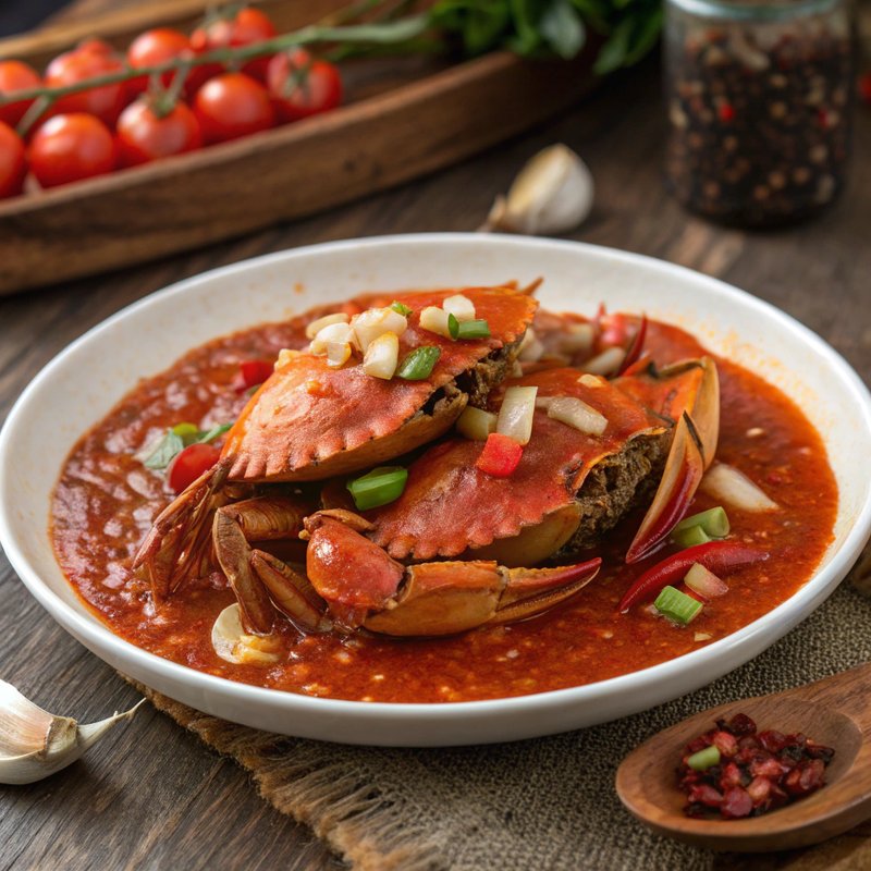Spicy Mud Crab in Tangy Tomato Sauce
