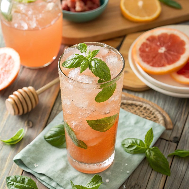 Grapefruit Basil Spritzer