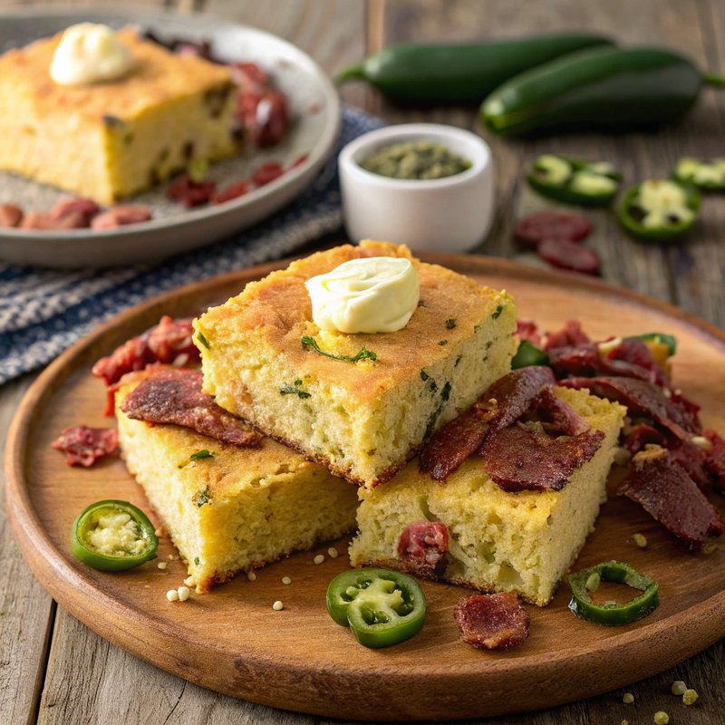 Spicy Pastrami and Jalapeno Cornbread