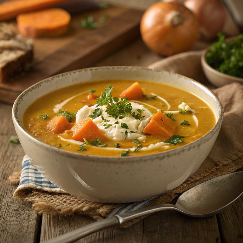 Creamy Carrot and Gouda Soup