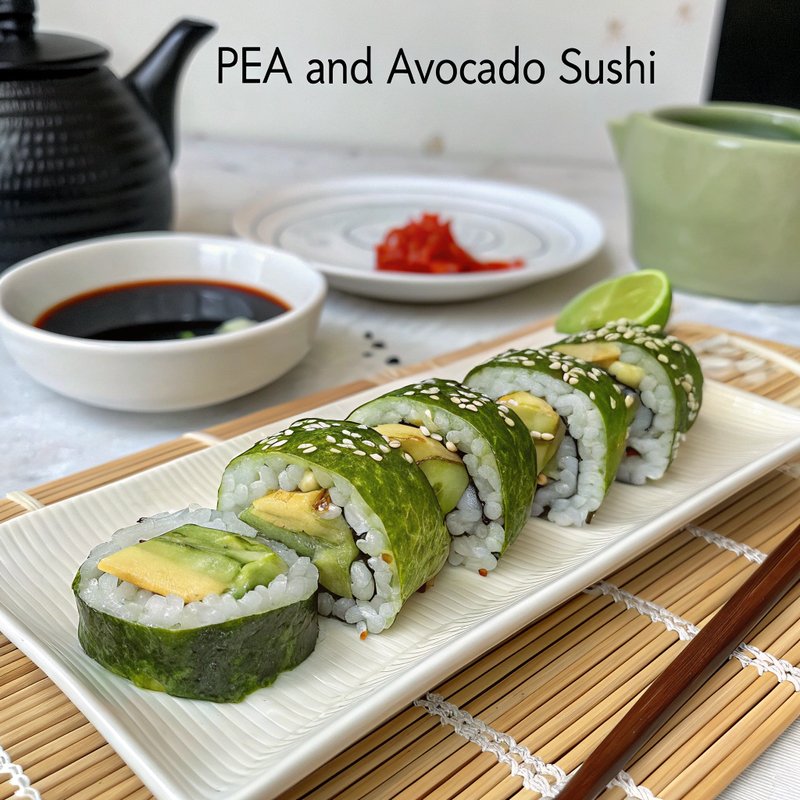 Pea and Avocado Sushi