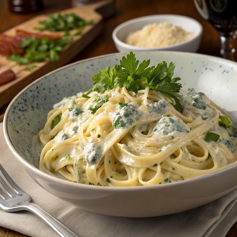 Creamy Blue Cheese Linguine