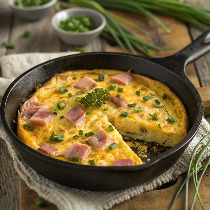 Savory Ham and Cheddar Frittata