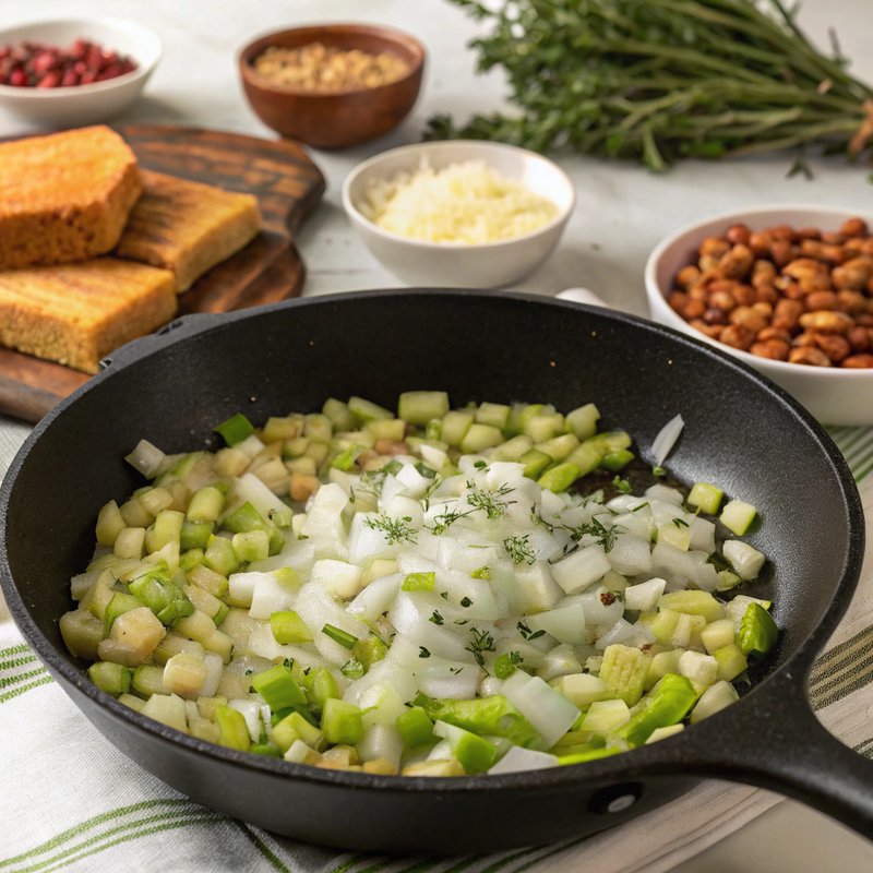 Savory Pinto Bean and Cornbread Stuffing