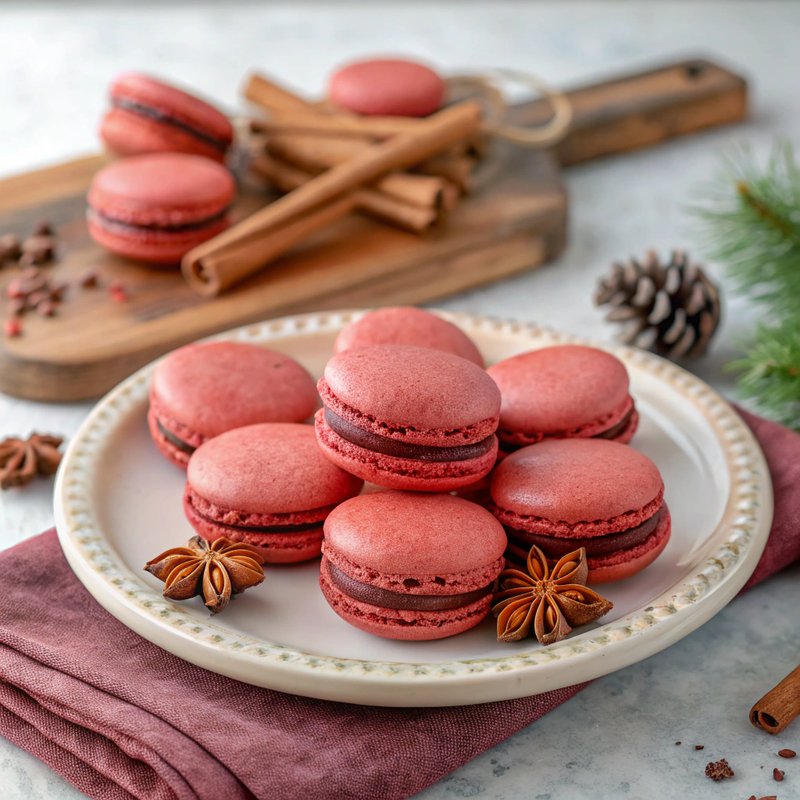 Mulled Wine Macarons