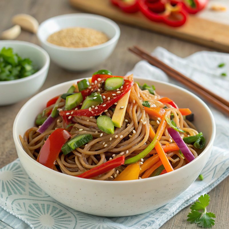 Revitalizing Asian Soba Noodle Salad