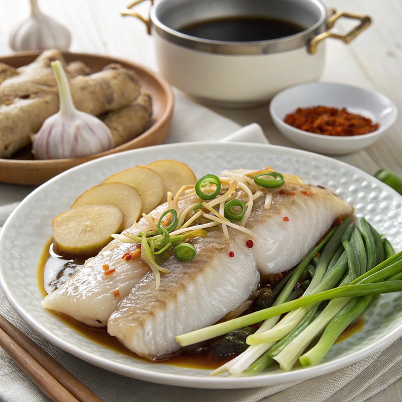 Steamed Fish with Soy Sauce and Ginger
