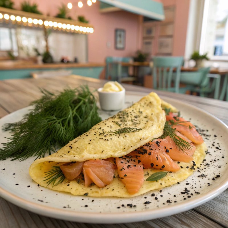 Smoked Salmon and Dill Omelette