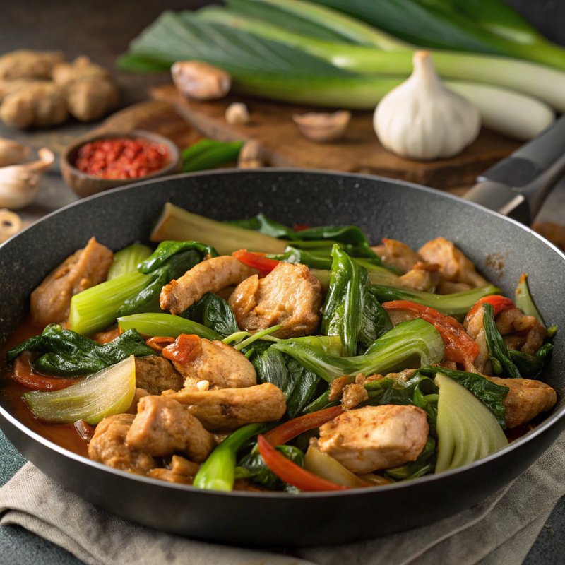 Savory Bok Choy and Chicken Stir Fry