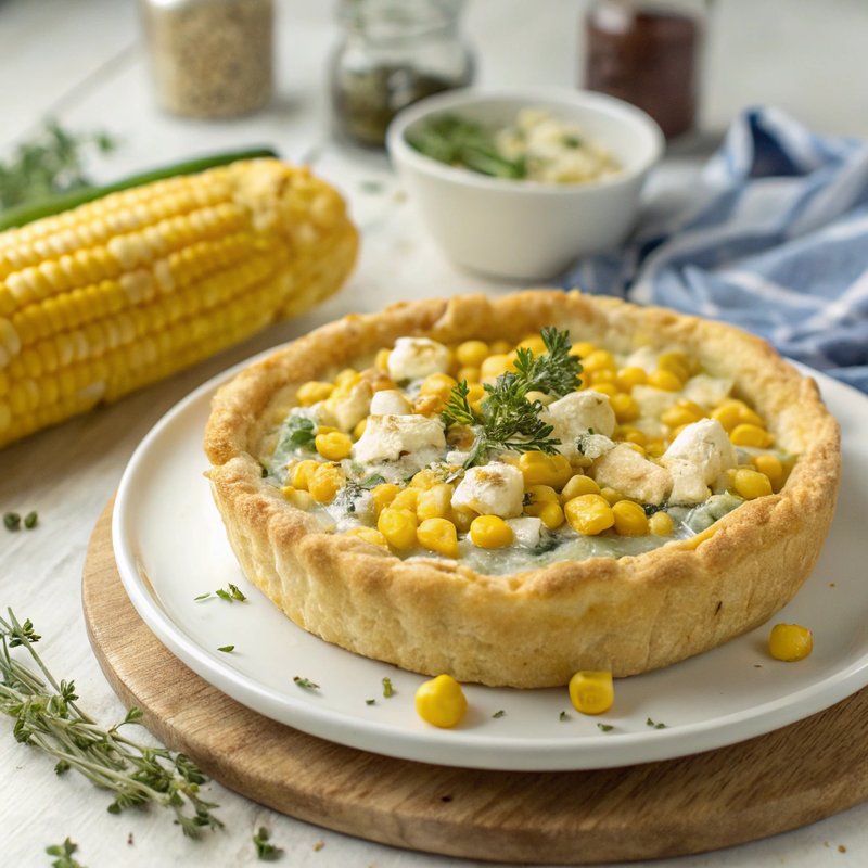 Savory Corn and Blue Cheese Tart