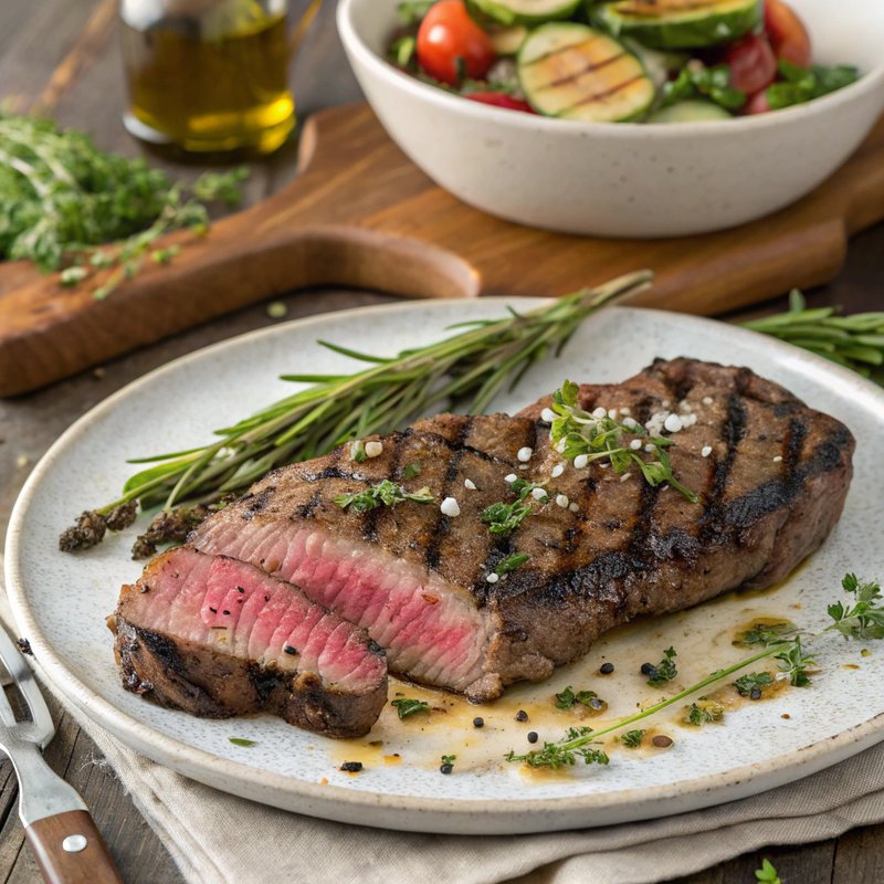 Grilled Top Sirloin Steak with Herb Infusion